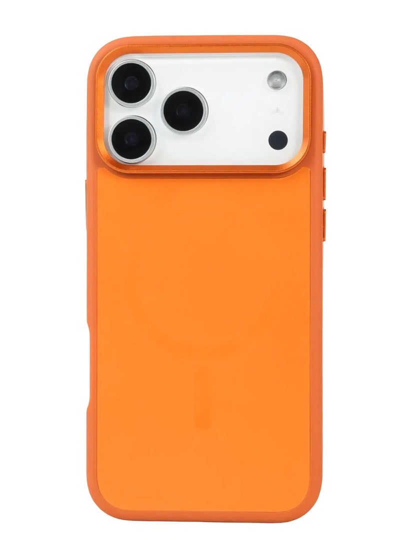 URR IRIS Matte Glass Case for iPhone ‏17 Pro Max - Orange - Image 2
