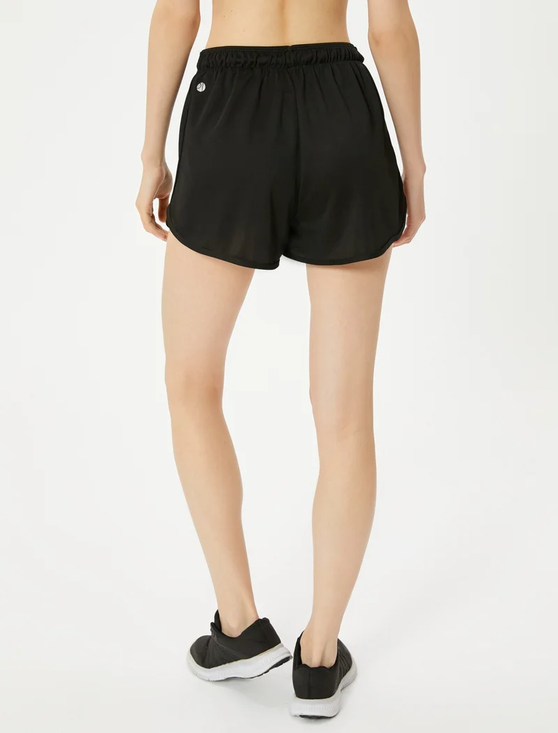 كوتون Sports Mini Shorts with Tie Waist High Waist Comfortable Fit