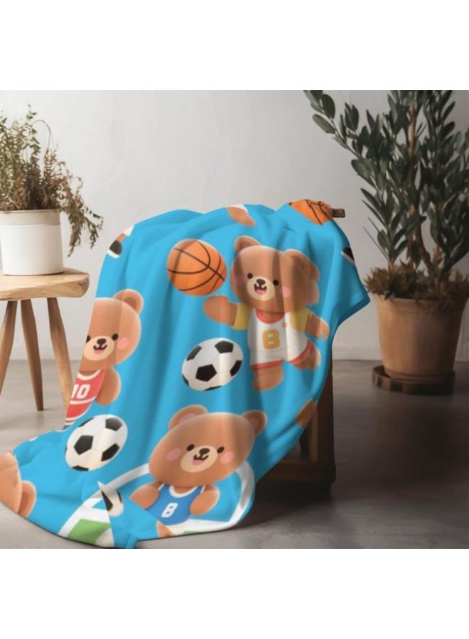 عام بطانية رقيقة من الفانيلا الكرتونية للأطفال والرضع (دافئة ومريحة، ومناسبة للنوم والألعاب) 70 سم * 100 سم