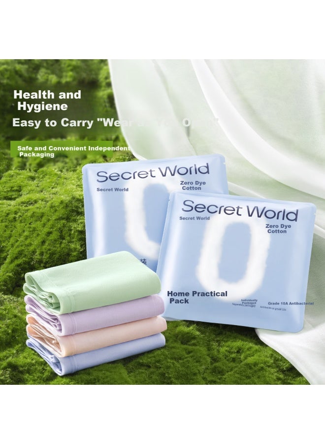 Secretworld High-waisted Underwear For Women, 100% Pure Cotton A-class Crotch, Student Mid-rise 7a Grade Antibacterial, Individually Packaged High-waist Shorts - Image 5