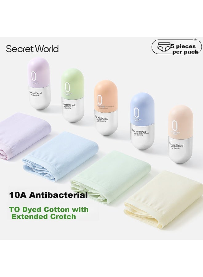 Secretworld High-waisted Underwear For Women, 100% Pure Cotton A-class Crotch, Student Mid-rise 7a Grade Antibacterial, Individually Packaged High-waist Shorts - Image 1
