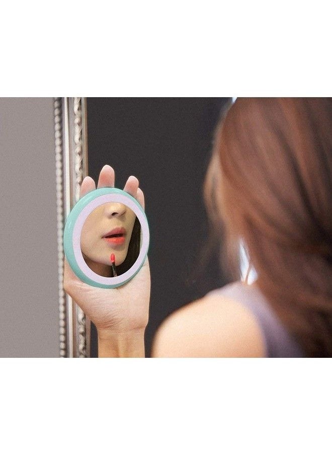 Breewell Imported Supervision Portable Folding Travel Mirror With 2 Brightness Led Lights (Multi Color)  - Image 3