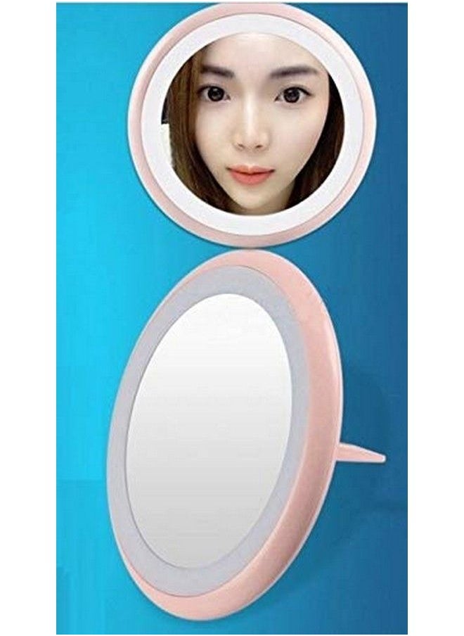 Breewell Imported Supervision Portable Folding Travel Mirror With 2 Brightness Led Lights (Multi Color)  - Image 4