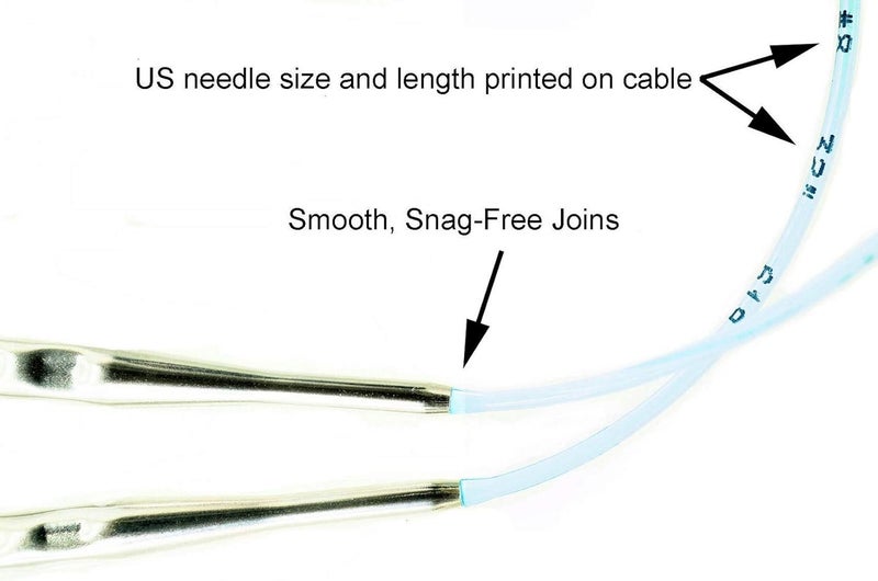 Addi Rocket 2 Squared Ergonomic 32-inch (80cm) US 4 (3.5mm) Circular Knitting Needle, Textured Finish, Rounded Edges, Long Taper Sharp Tips, Blue Cord with 10 Colorful Stitch Markers - Image 4