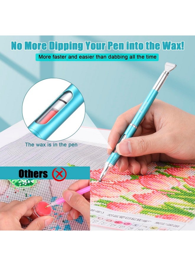 Yacig Rhinestone Picker Tool, Diamond Art Painting Dotting Pen Refillable Wax Pen for Rhinestones, Nail Rhinestone Picker Dotting Tool Nail Art DIY Decoration Tool for Diamond Art Painting DIY Craft - Image 5