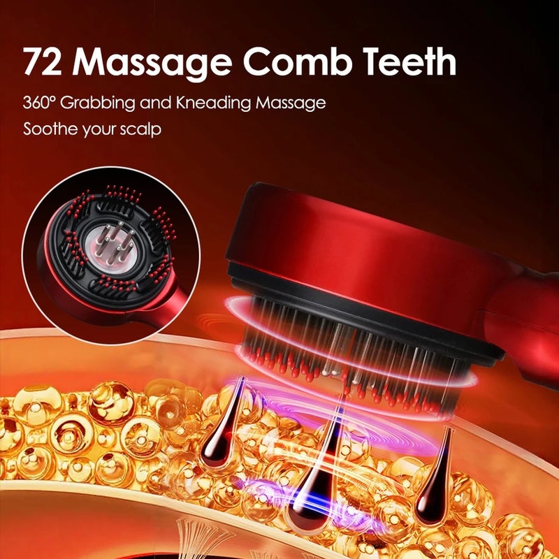 HailiCare Electric Scalp Massage Comb LED with 3 Lights 5 Levels Head Massager Massage Comb for Hail Care - Image 4