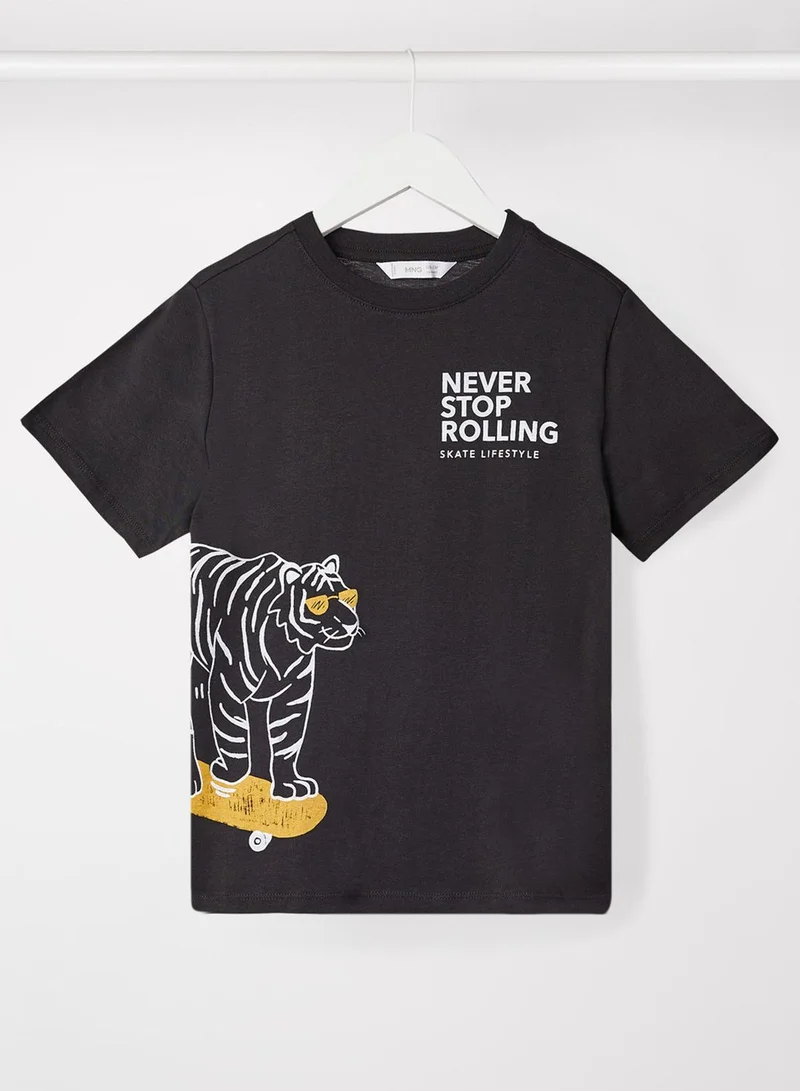 MANGO Kids Graphic Print T-Shirt