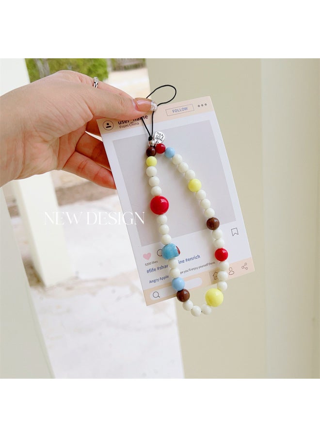 Accessories For Apple Samsung Phone Case Wrist Lanyard Cartoon Pendant Pendant Beads Spoon Rope Japanese-Korean Style-Specifications Support Image Upload:Hq Bead Chain Short Rope No. 3