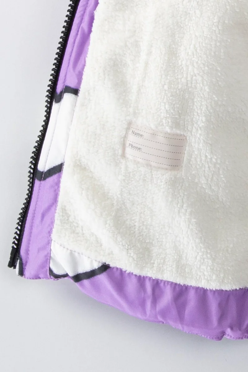 بوديوم جييم Podium Clothing Trend Cute Heart Figured Zippered Gilded Furry Pocket Hooded Winter Coat