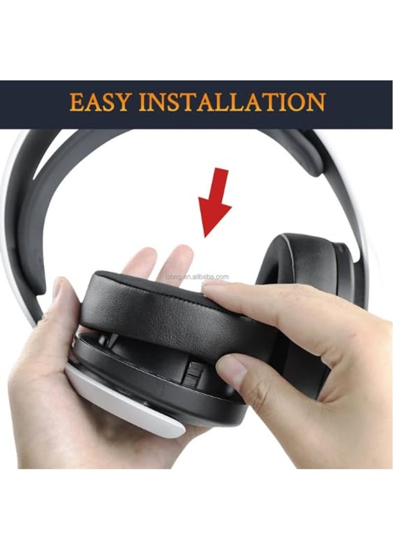 Anmi - Cooling-Gel EarPads Replacement for Sony Playstation 5/PS5/Pulse 3D Wireless Gaming Headset, Soft and Comfortable Ear Cups Accessories (Black) - Image 1