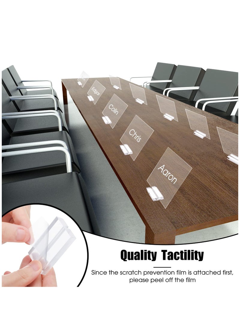 40 Pcs Acrylic Stands Clear Place Card Holders with Card Slot Table Numbers Display Stands Wedding Sign Holders Acrylic Card Display Stand for Wedding Table Numbers Photos Office Menu Meeting