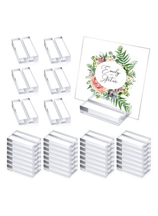 40 Pcs Acrylic Stands Clear Place Card Holders with Card Slot Table Numbers Display Stands Wedding Sign Holders Acrylic Card Display Stand for Wedding Table Numbers Photos Office Menu Meeting - pzsku/Z0911FF24A84934612C77Z/45/_/1712310854/700e6123-48d5-436a-9aff-8f1d9075c80b
