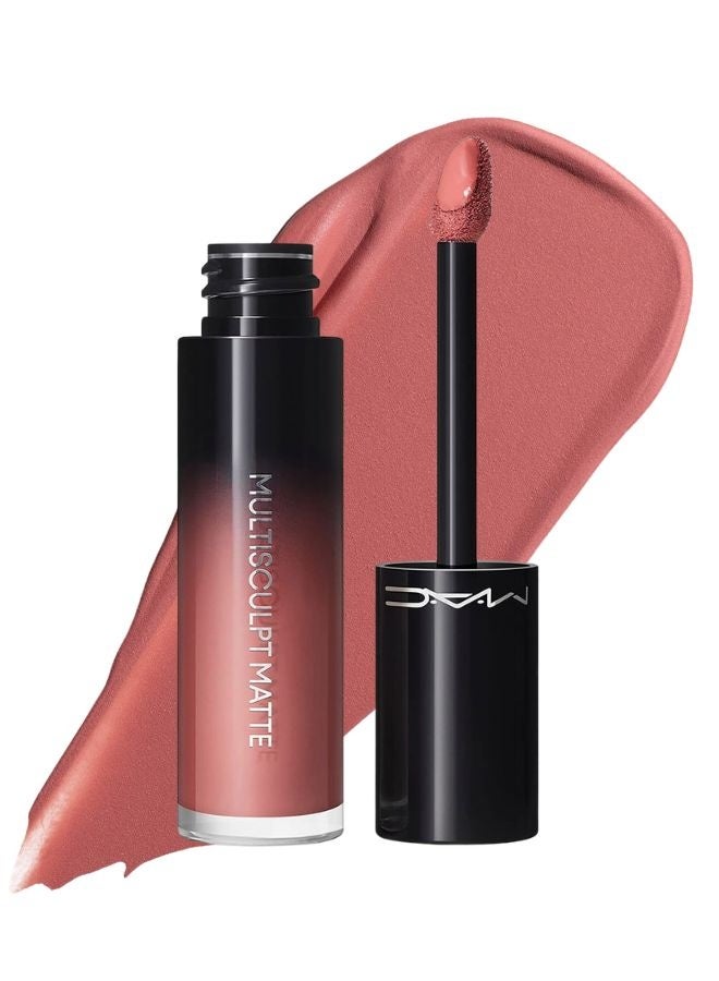 MAC Cosmetics Multisculpt Matte Liquid Eyeshadow + All-Over Colour – Velvet Teddy - Deep-Toned Beige Matte Multi-Use Eye & Face Sculpting Colour – 4ml - Image 1