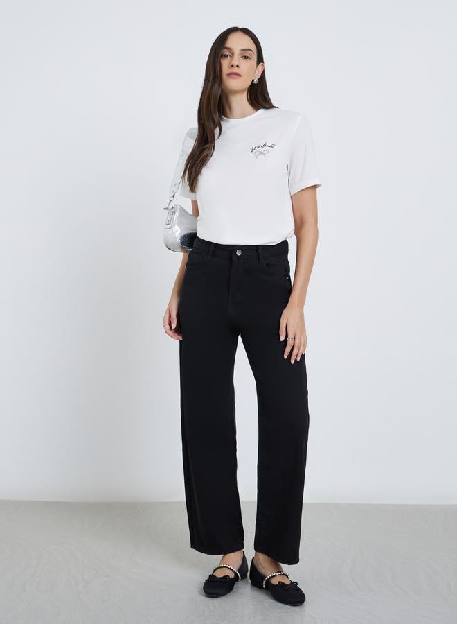 Styli Women White Embellished Knitted T-Shirt - Image 2