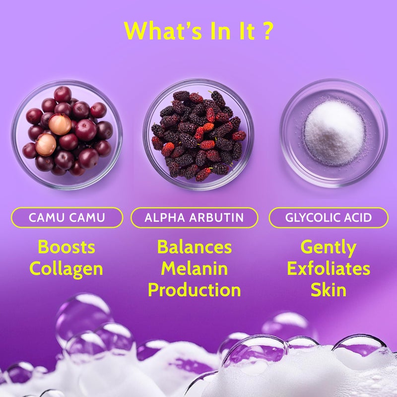 Chemist at Play Brightening Body Wash|Glowing Skin Vitamin C Bodywash | Helps to Reduce Fades Dark Spots, Evens out Skin Tone | Alpha Arbutin| 30X Vitamin C with Camu Camu |For Women & Men | 8 Fl oz - Image 4