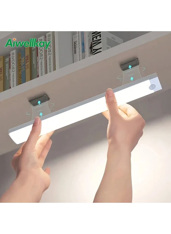 أويلكاي وايت 7.9 بوصة ضوء خزانة مع حساس حركة قابل لإعادة الشحن عبر USB يعمل بالبطارية - Image 1