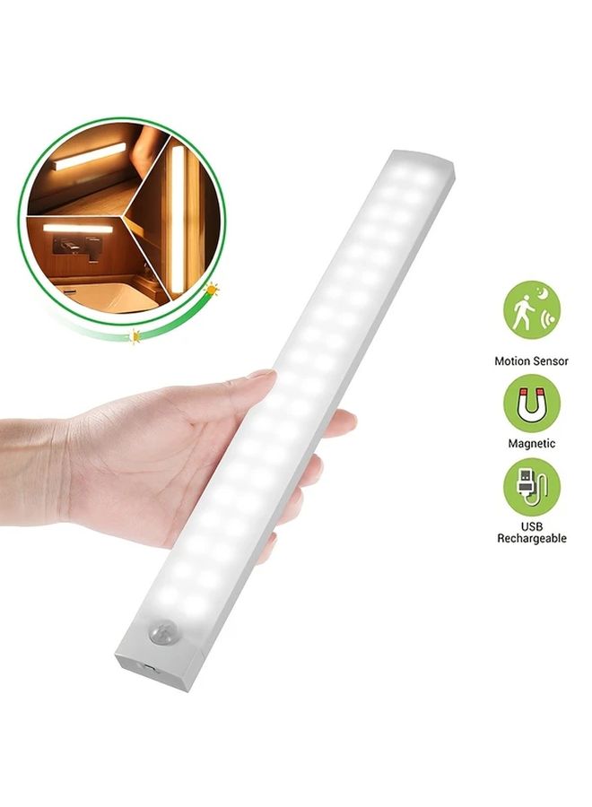 أويلكاي وايت 7.9 بوصة ضوء خزانة مع حساس حركة قابل لإعادة الشحن عبر USB يعمل بالبطارية - Image 4