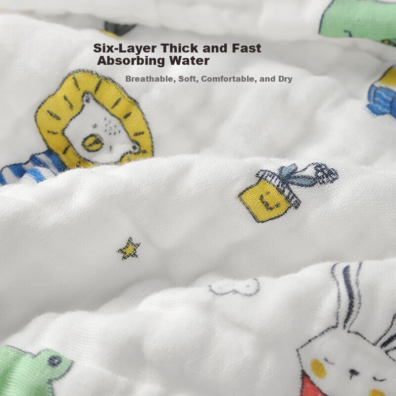 JD Jing Zao Wuyinliangpin Children's Bath Towel, Class A Pure Cotton, Baby Body Wiping Towel, Children's Gauze Face And Bath Towel, Soft And Skin-Friendly, Whale Patter - Image 2