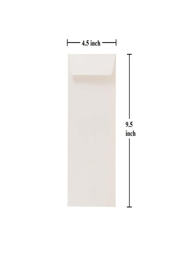 Shuban Premium White Cheque Size Paper Envelop, Thickness 80 GSM Ideal for Home Office Business Corporate Secure Mailing - 9.5" X 4.5" - (50 pcs) - Image 2