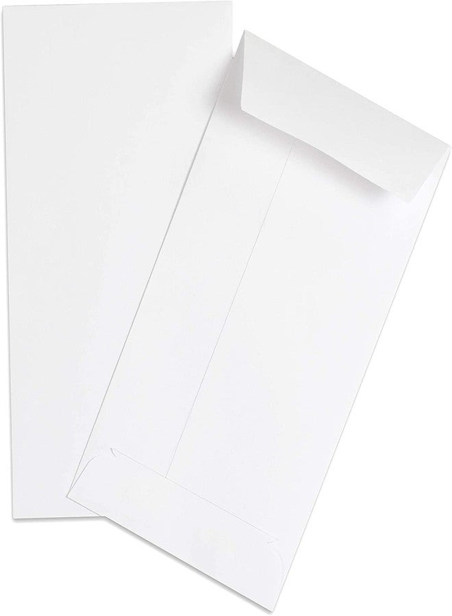 Shuban Premium White Cheque Size Paper Envelop, Thickness 80 GSM Ideal for Home Office Business Corporate Secure Mailing - 9.5" X 4.5" - (50 pcs) - Image 1