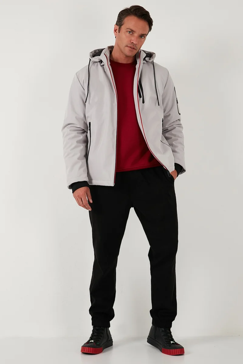 Buratti Regular Fit Detachable Hooded Pocket Jacket Men's Jacket 497ALBERT