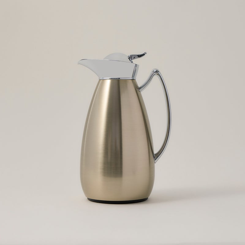 دلتي دلة ستيل ذهبي 1 لتر - Image 1