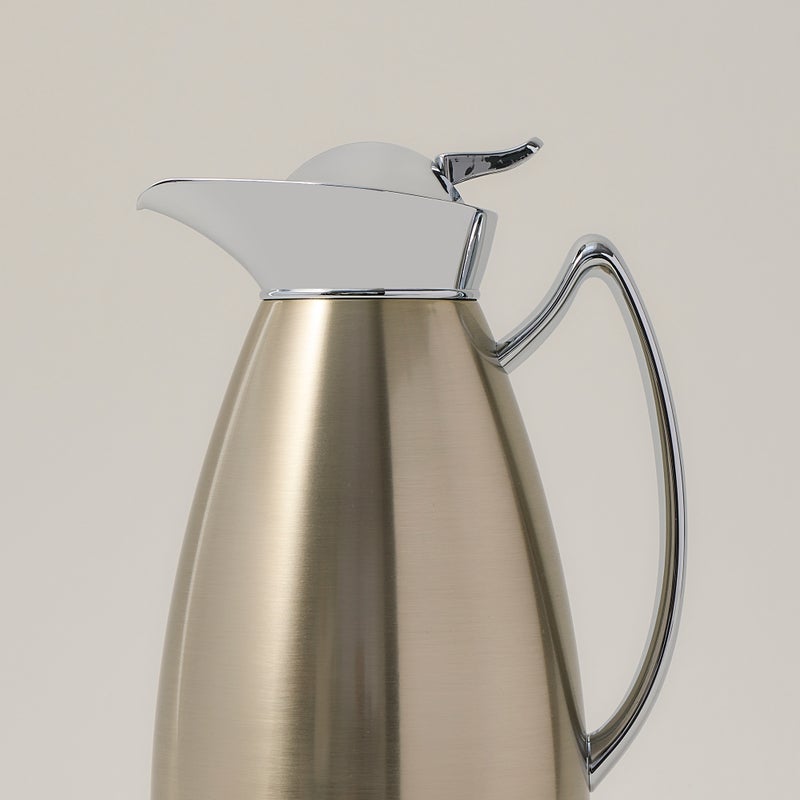 دلتي دلة ستيل ذهبي 1 لتر - Image 2