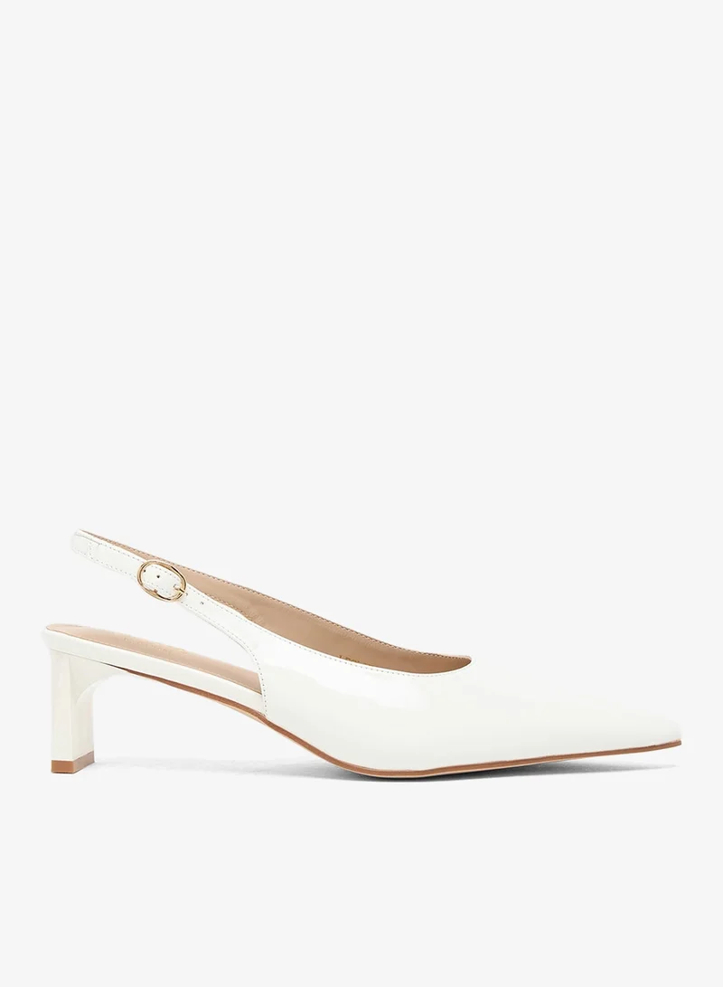 ايلا حذاء بكعب متوسط بحزام خلفي