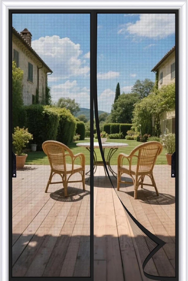 FEGO Magnetic Screen Door, Fit for Door Size:36"x80", Screen Itself Size 38"x81" Hands Free Entry, Pet and Kid Friendly, Reinforced Fiberglass Screen Door Mesh w/ 34 Strong Magnets for Patio/Front/Doorway - Image 1