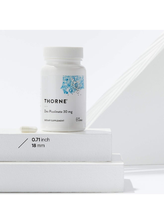 Thorne زنك بيكولينات 30 ملغ - مكمل زنك جيد الامتصاص للنمو ووظيفة المناعة* - 60 كبسولة - Image 3