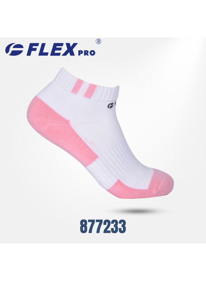 QUICKSTEP SHORT SPORTS SOCKS |  White with Pink