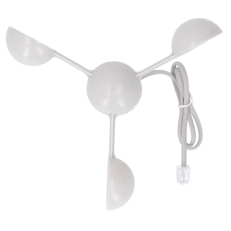 3 Cup Anemometer Wind Speed Sensor with RJ11 Connector ABS Construction for Outdoor Use - Image 4