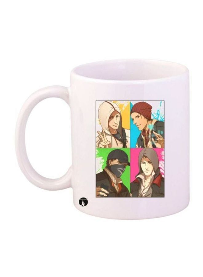 RKN Multiple Characters Printed Mug White/Blue/Beige - Image 1