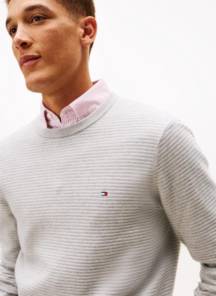 تومي هيلفيغر كنزة بياقة دائرية بتصميم موسمي - Image 3