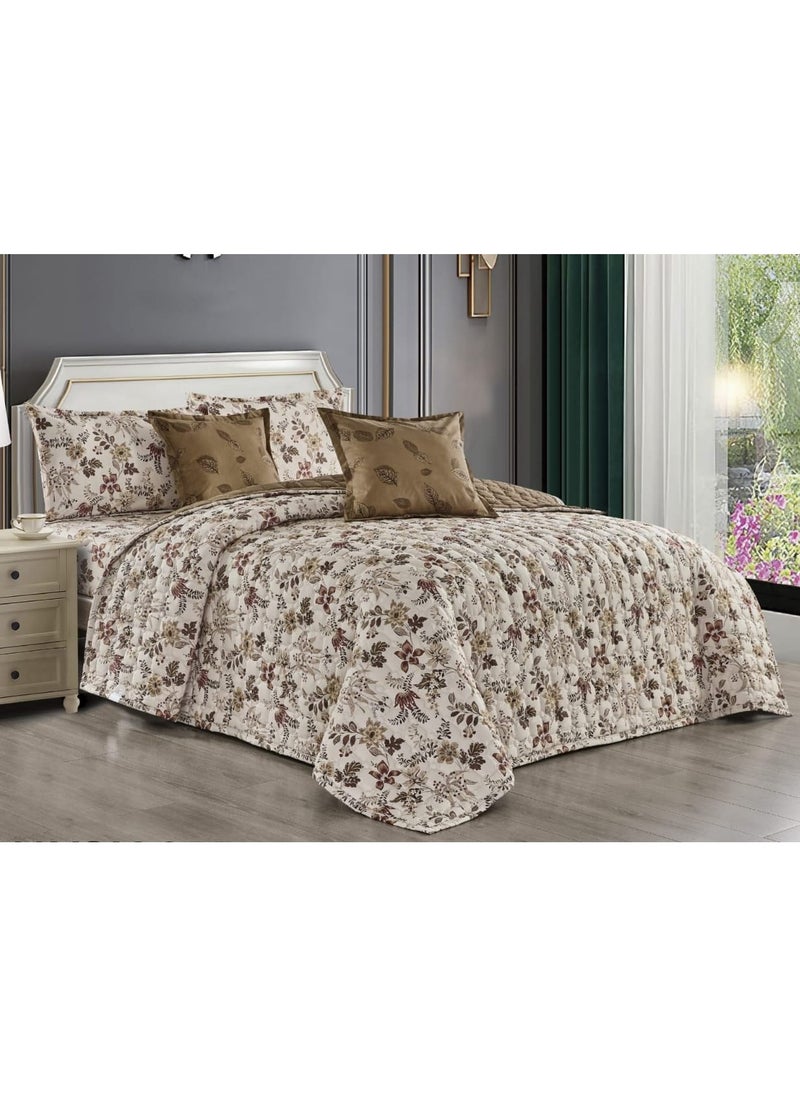 Red Rose - Two-piece quilt set, summer mattress, with excellent compressed filling, consisting of 6 pieces / king size 220*240 - Image 1
