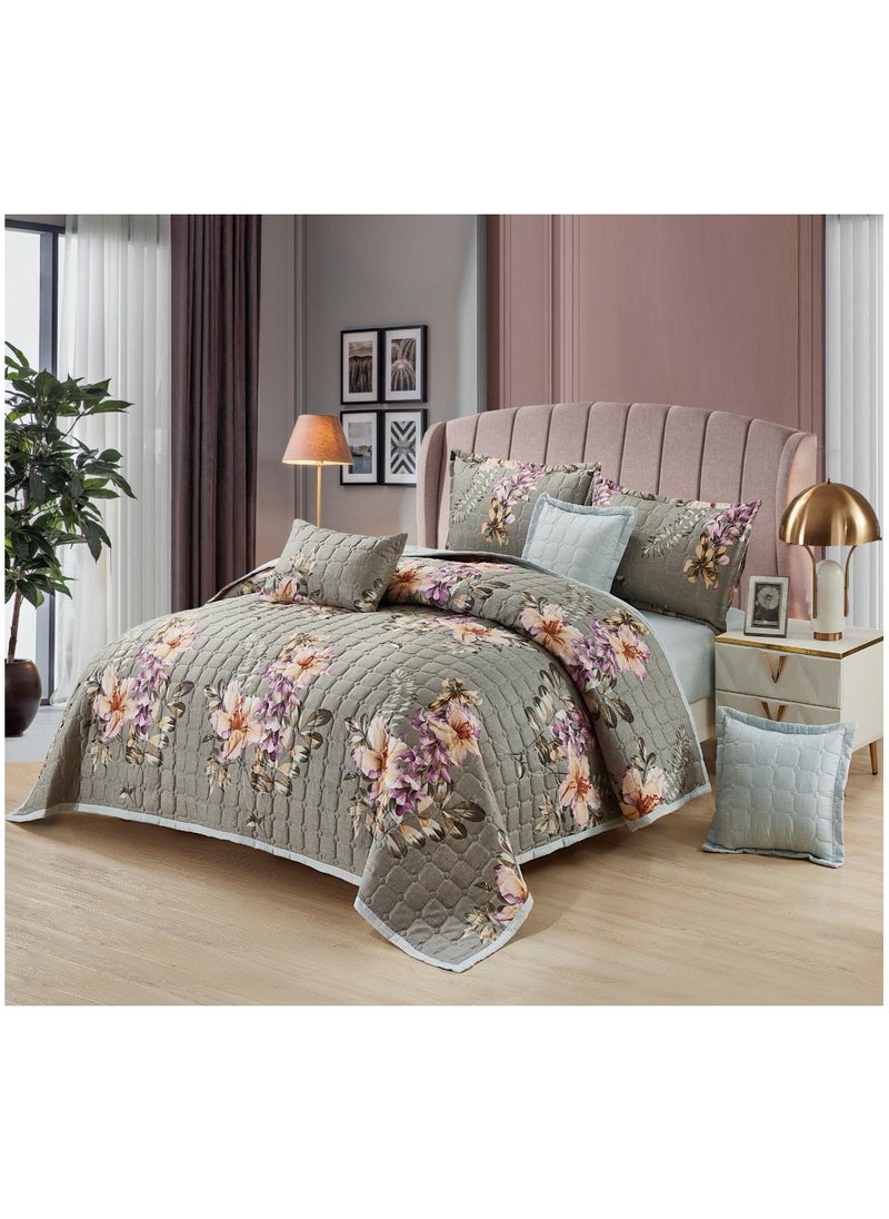 Red Rose Two-piece quilt set, summer mattress, with excellent compressed filling, consisting of 6 pieces / king size 220*240 