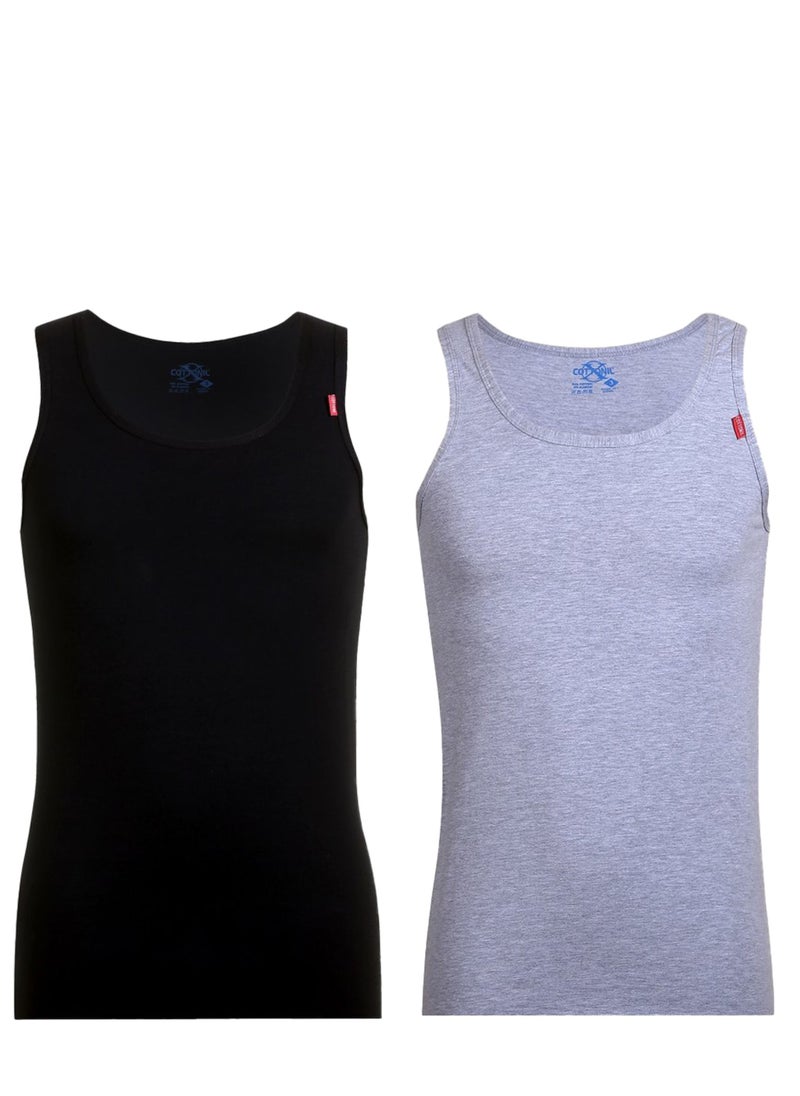 COTTONIL - Bundle Of Two Men Undershirts Stretch - Image 1