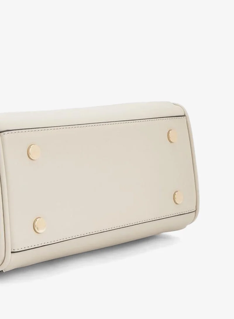 Celeste BEIGE Textured Tote Bag With Detachable Strap for Women | Best Price UAE