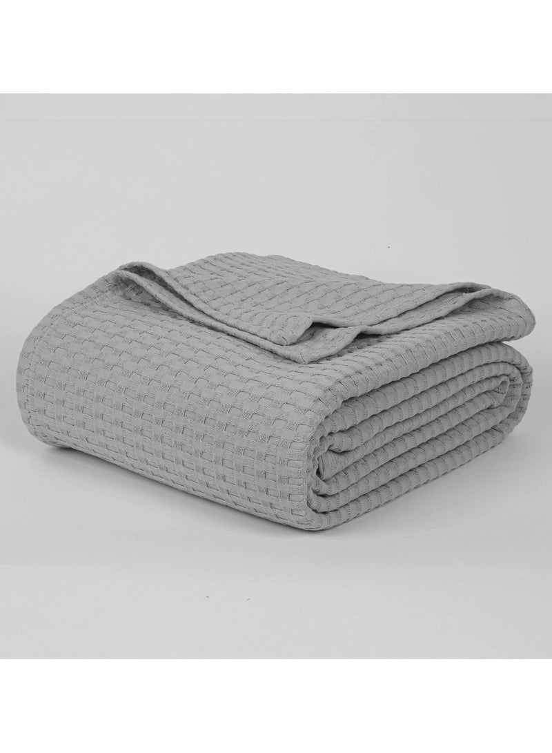 كوتن فايبس كوتون فايبس - ملاءة سرير مزدوجة كبيرة باللون الرمادي 220 × 200 سم - Image 2