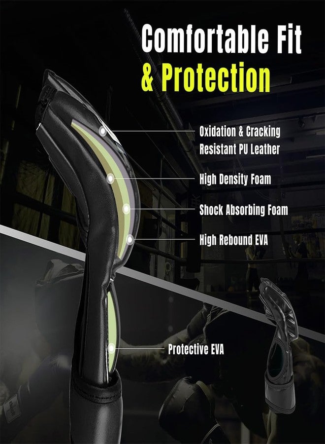 Optifit® Boxing Gloves for Adult PU MMA Gloves with Wrist Wrap Fingerless Boxing Gloves EVA Foam Insert Sport Gloves for Boxing, Muay Thai and Sparring Sessions - Image 5