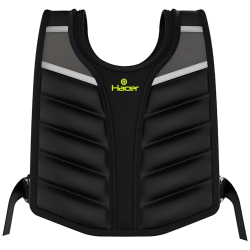 HACER Weighted Vest with Metal Plates Strength Training Equipment Adjustable Straps Weights for Men and Women Gym Workout Running (Pack of 1, Black, 6.5kg) - Image 1