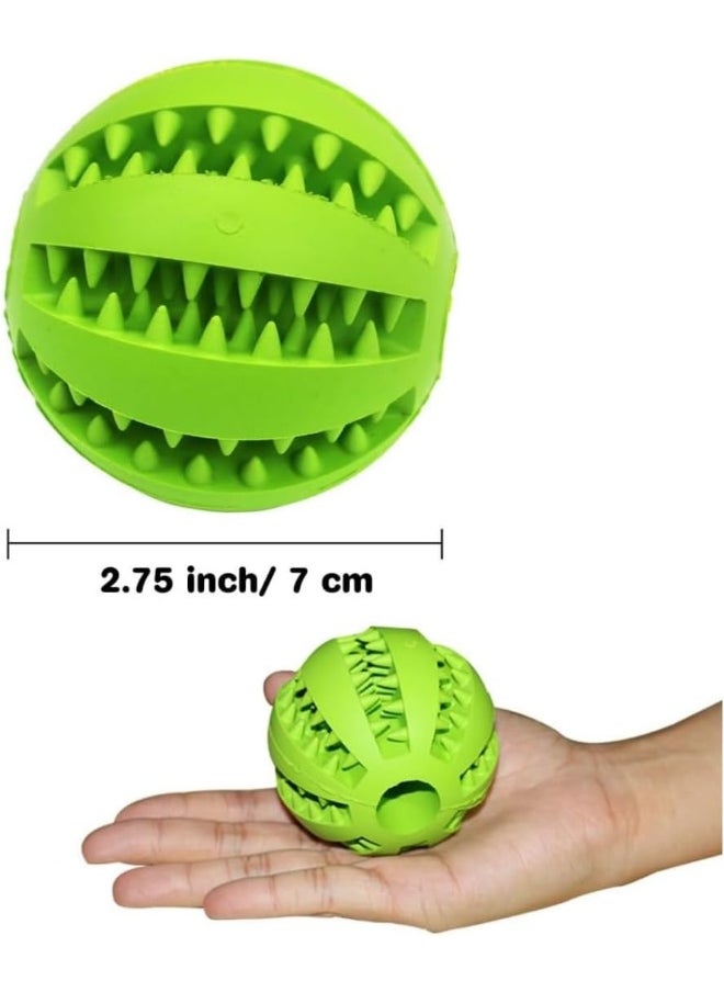 SKY-TOUCH Dog Toy Ball 7cm, Dog Tooth Cleaning Toy, Puppy Teething Chew Toy Balls, Ball Toys for Pet Tooth Cleaning Chewing Fetching Exercise Game IQ Training (Pack of 1) Assorted Colour  - Image 4