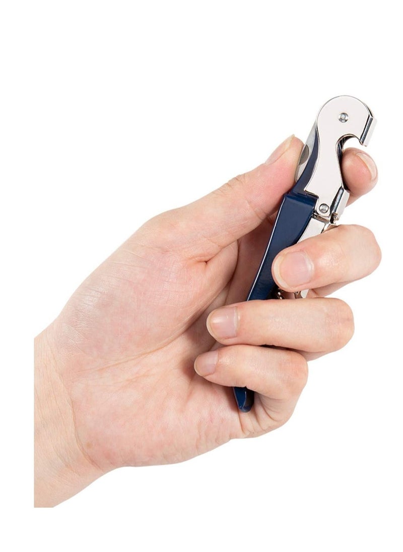 SYOSI Waiter Corkscrew Heavy Duty Chrome Waiter Corkscrew Drink Opener with Foil Cutter Professional 4Pack Key for Bartenders and Waiter Black Bottle Opener  - Image 5
