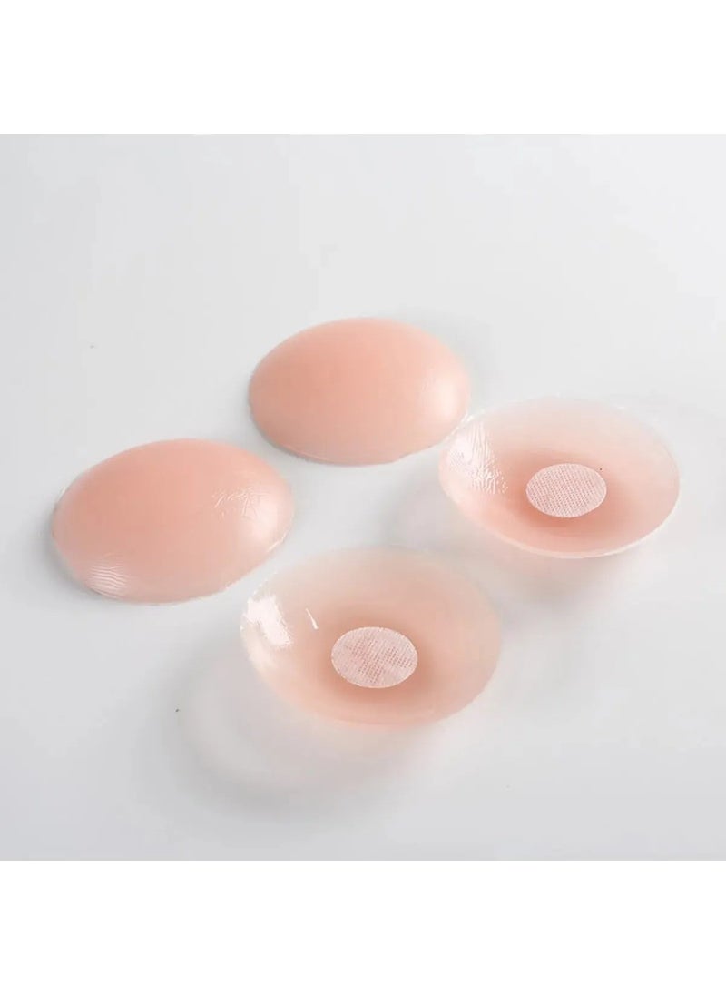 Octopus Bazaar 1 Pair Nipple Hider Women Silicone Concealer Skin Nipple Pad Adhesive Tape  - Image 2