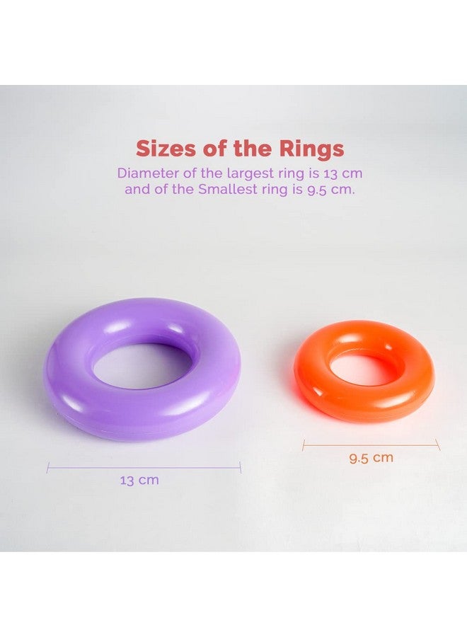 RATNA'S Car Stacking Ring Plastic Stack Up Educational Toy Multicolor 5 Rings Tower Construction Toys for Baby & Kids - Image 3