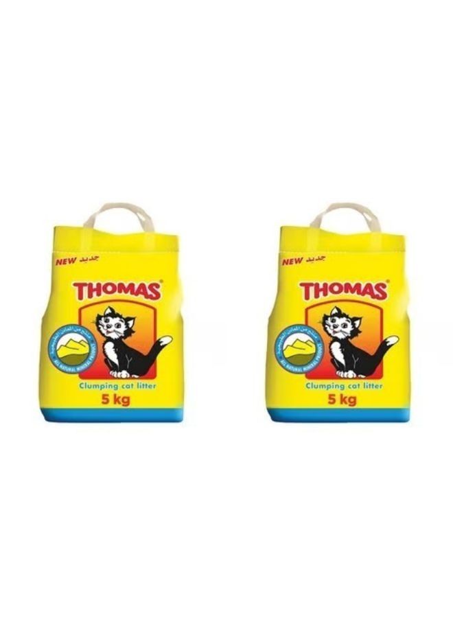 Thomas Clumping Cat Litter 5kg Pack of 2