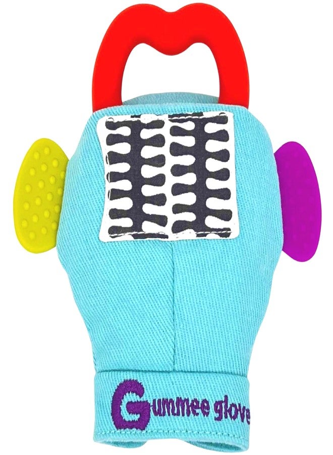 Gummee Glove Baby Teething Mitten With Detachable Toy - 3-9 Months - 100% Cotton Premium Glove With Silicone Heart Ring - Image 1