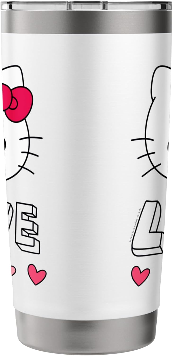 Hello Kitty Hello Kitty Love and Hearts Valentine Shirt Stainless Steel Insulated Tumbler  - Image 2