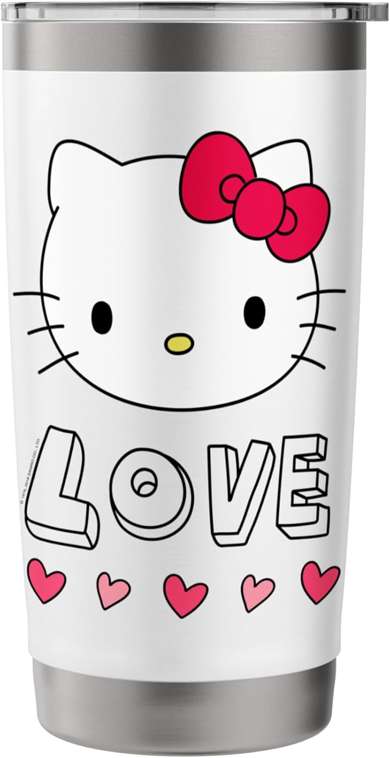 Hello Kitty Hello Kitty Love and Hearts Valentine Shirt Stainless Steel Insulated Tumbler  - Image 3
