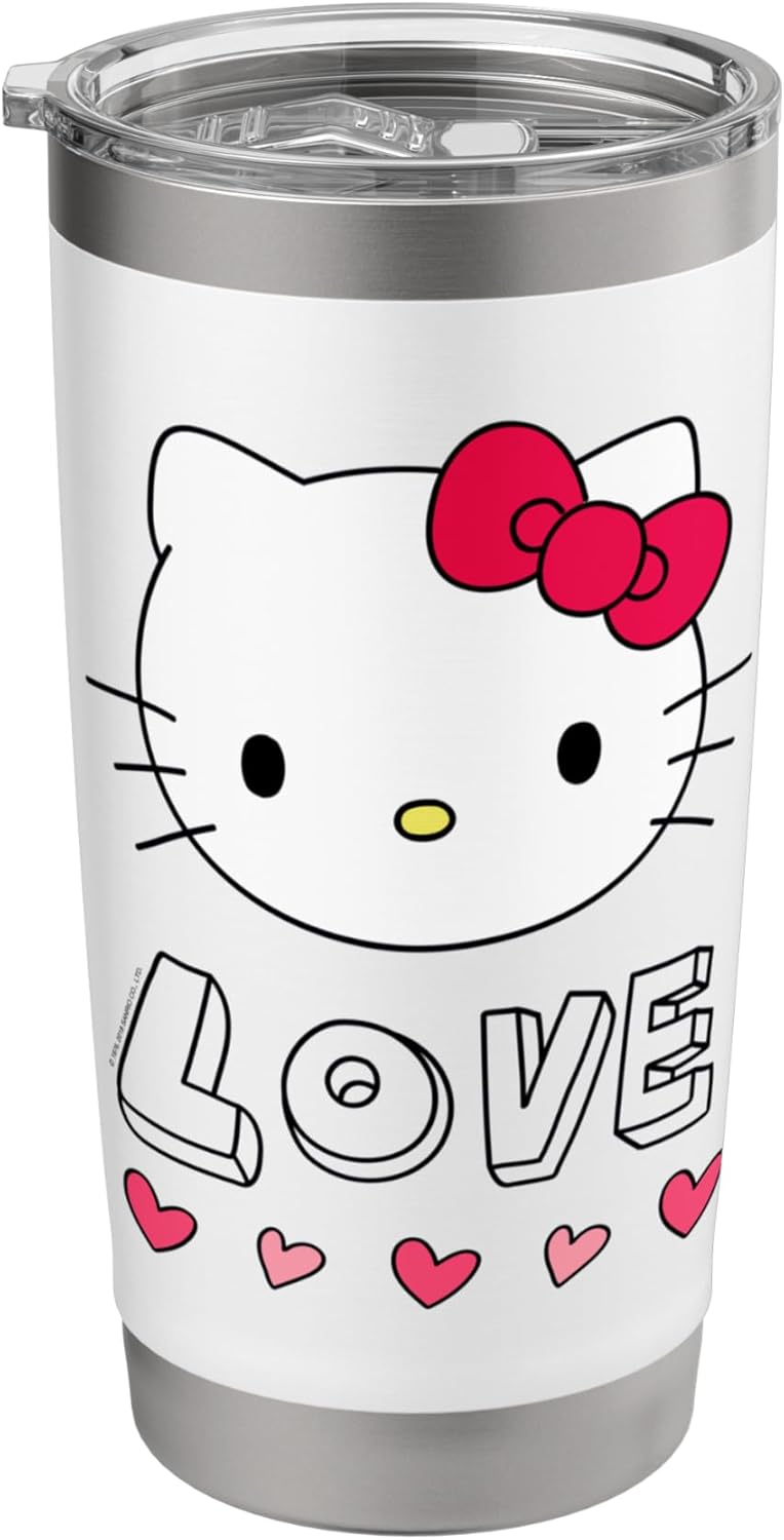 Hello Kitty Hello Kitty Love and Hearts Valentine Shirt Stainless Steel Insulated Tumbler  - Image 1